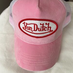 Von Dutch Pink and Red Trucker Hat